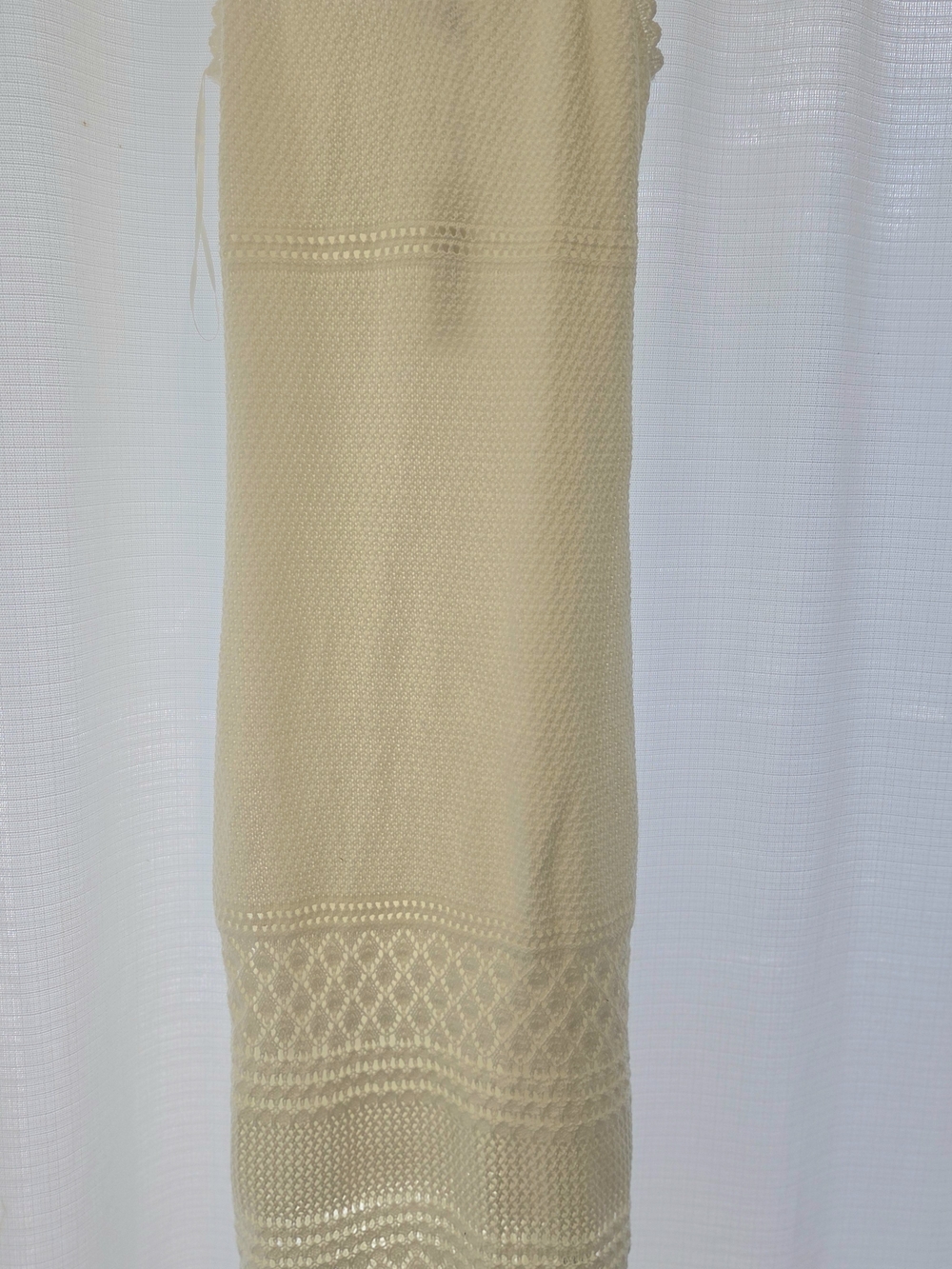Freshman 1996 - Cream Crochet Textured Knit Maxi Dress